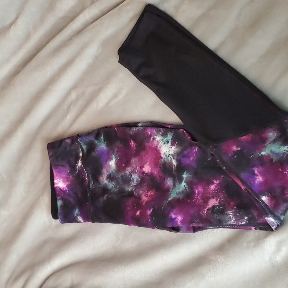 Galaxy print work out pants. Size medium
